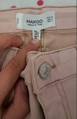 Pantalones Mango Rosa Talla S