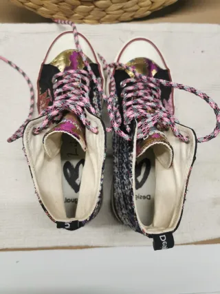 Bambas Desigual plataforma multicolor