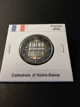 🇫🇷 2 Euro Commemorativi Francia 2025 Notre Dame