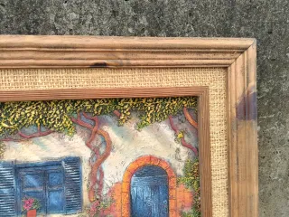 Cuadro Vintage Madera y Ratán