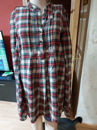 Camisa/vestido cuadros talla M