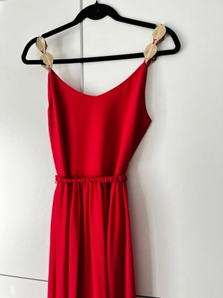 Vestido fiesta rojo/fuccsia