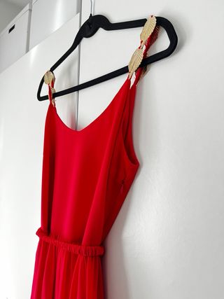 Vestido fiesta rojo/fuccsia