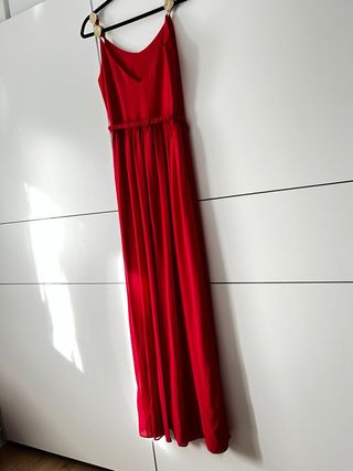 Vestido fiesta rojo/fuccsia