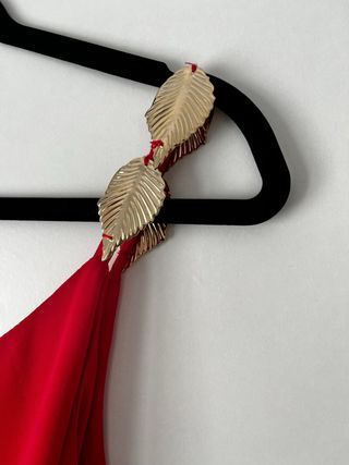 Vestido fiesta rojo/fuccsia