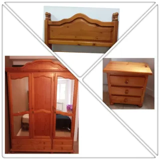 Dormitorio completo de 2 camas estilo provenzal