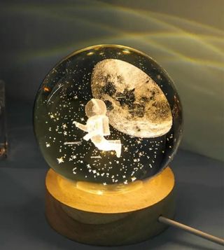 Sfera Cristallo 3D Sistema Solare Astronauta