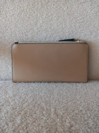 Portafoglio in ecopelle beige