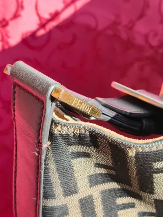 Borsa Fendi Zucca marrone e oro