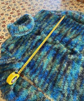 Maglione lana mohair fatto a mano taglia L