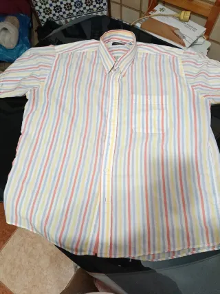 Camisa manga corta hombre rayas