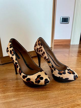 Scarpe con tacco Zara animalier cavallino