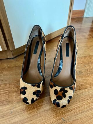 Scarpe con tacco Zara animalier cavallino