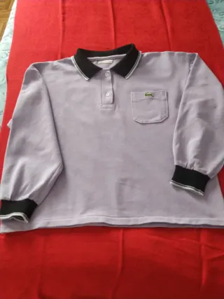 Polo manga larga Lacoste morado