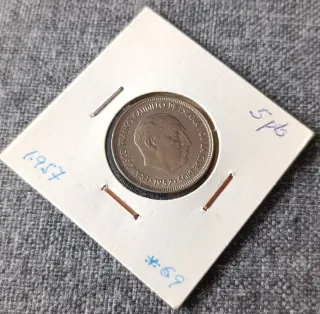 Moneda 5 Pesetas Francisco Franco 1957