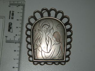 Medalla medallon Religioso Virgen Maria plata