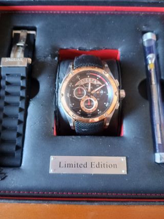 Reloj Jaguar Cronómetro Lujo Negro/Dorado