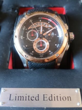 Reloj Jaguar Cronómetro Lujo Negro/Dorado