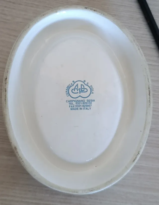 Posacenere Nastro Azzurro Raro Ceramica