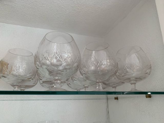 Lote 11 copas de balón talladas