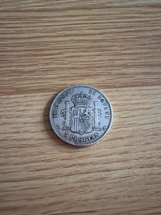Moneda 5 Pesetas 1892 Alfonso XIII