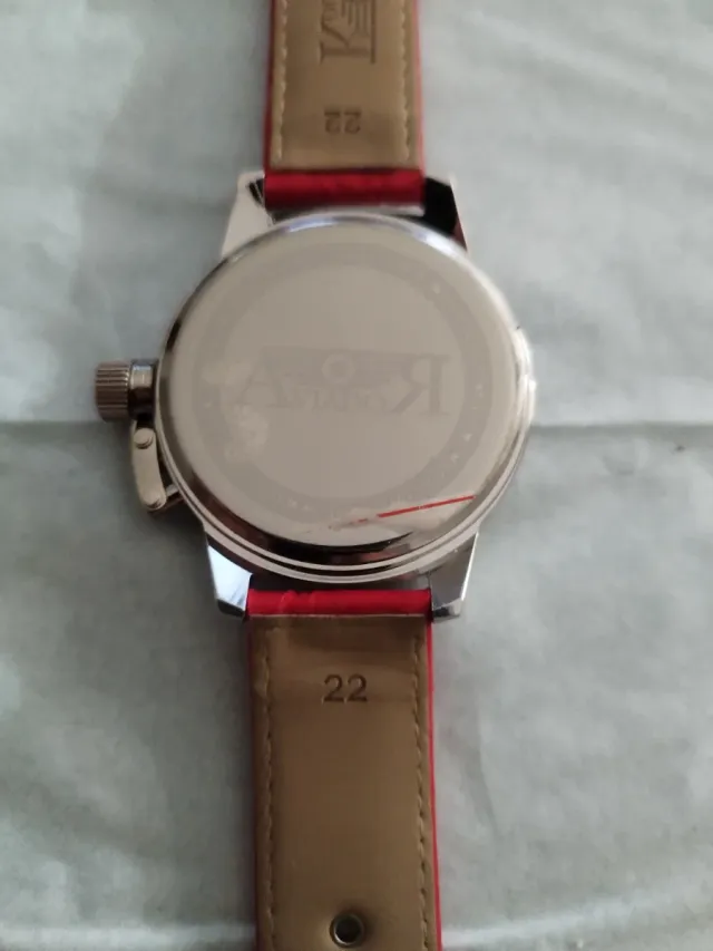 Reloj Aviador con correa roja