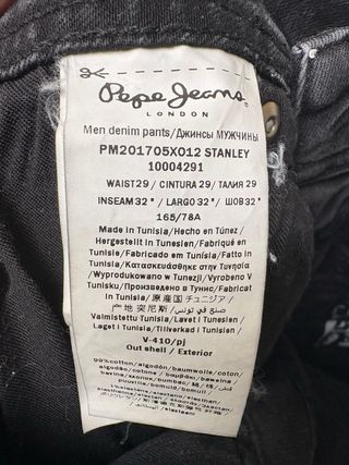 Pantalón vaquero Pepe Jeans negro hombre