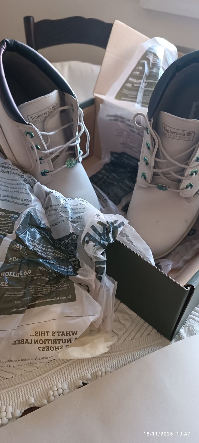 Scarponcini Timberland donna bianchi n. 40