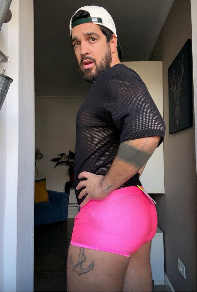 Bañador deportivo malla  rosa