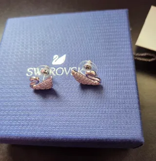 Conjunto Swarovski Cisne Plata