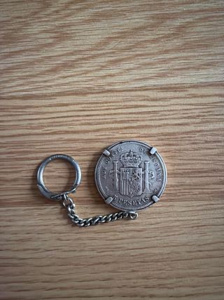 Llavero Moneda 5 Pesetas Alfonso XII 1883