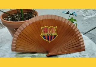Abanico FC Barcelona pintado a mano