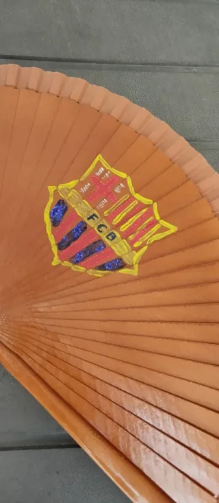 Abanico FC Barcelona pintado a mano