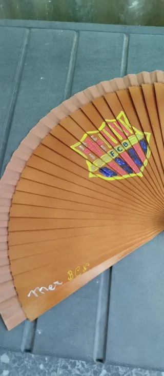 Abanico FC Barcelona pintado a mano