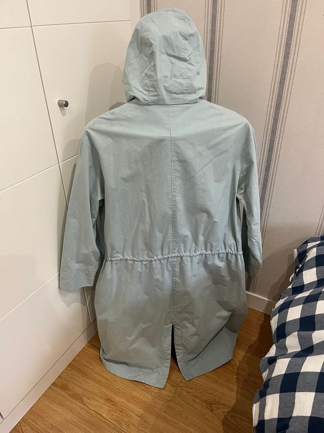 Gabardina COS verde azulado