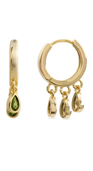 Pendientes acabados en oro de 18kt