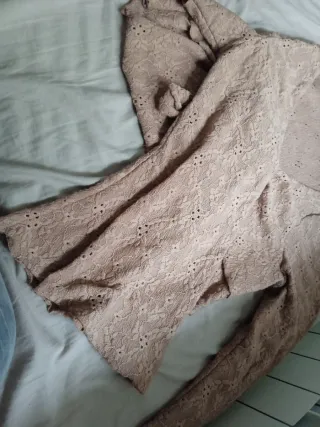 Blusa mujer encaje rosa 4XL