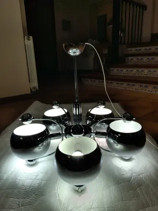 Lámpara Space Age 5 focos vintage