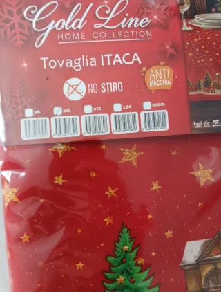Tovaglia natalizia Gold Line x12