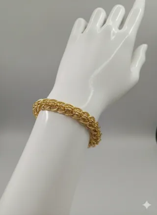 Bracciale a catena dorato