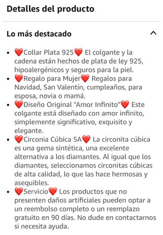 Collar Infinito Lavumo Plata de ley 925