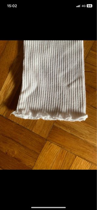 Top blanco escote barco manga larga