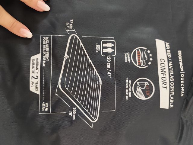 Colchón Hinchable Quechua 200x120 cm COMO NUEVO