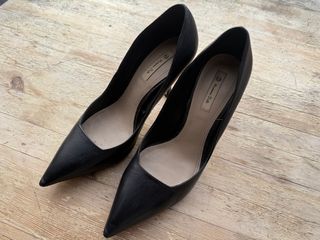 Tacones Massimo Dutti Piel Negro Talla 39