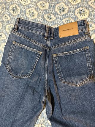 Jeans Mom Fit Denim Blu Pull&Bear