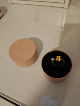 Anillo Tous Dorado con Perla