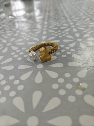 Anillo Tous Dorado con Perla