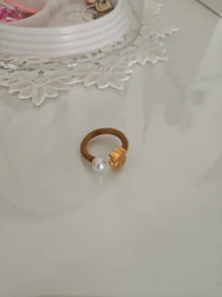 Anillo Tous Dorado con Perla