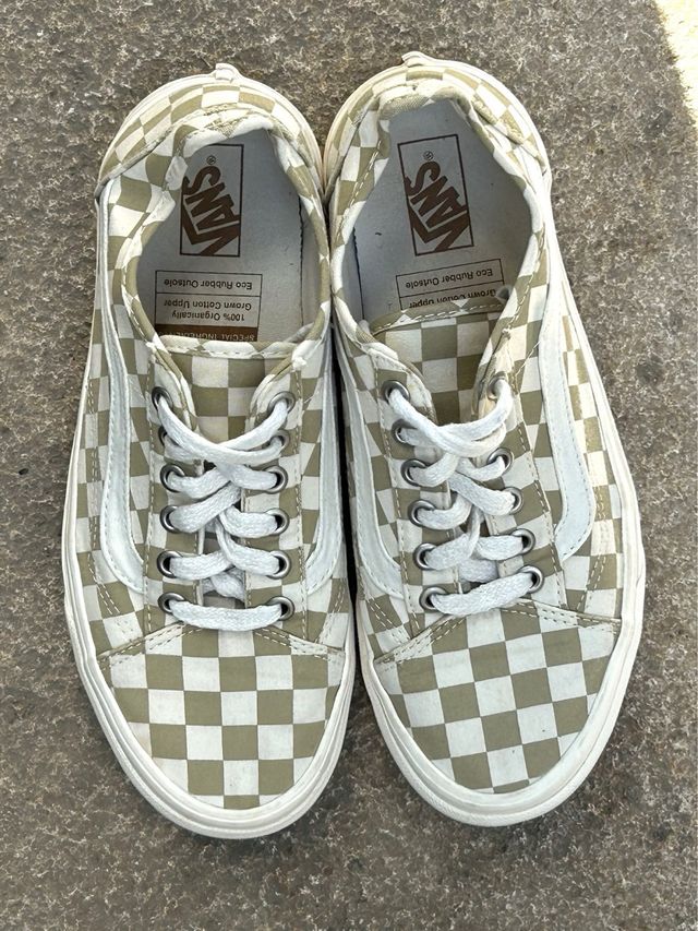 Vans 38, Old Skool Tapered Eco Theory checker beig