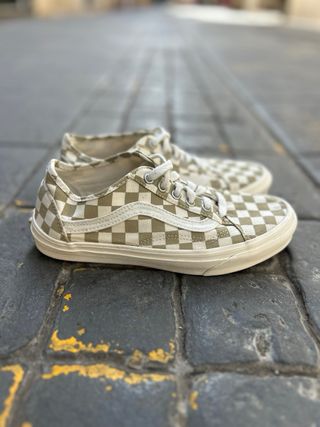 Vans 38, Old Skool Tapered Eco Theory checker beig